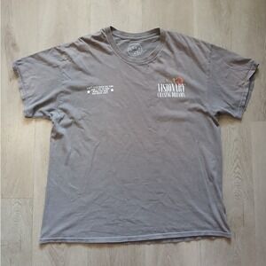 Rule T-Shirt Mens XL Grey Visionary Chasing Dreams Rose Graphic‎ Distressed Tee